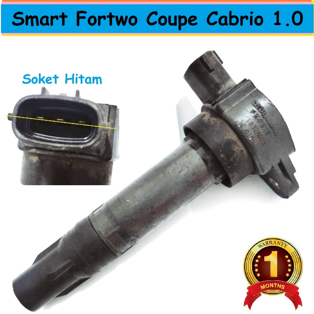 Coil Smart 451 Fortwo Coupe Cabrio 1.0 FK0319 Diamond MN195805 Ignition Koil hitam Duta