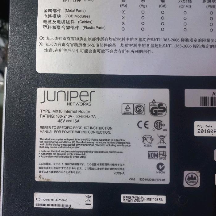 Juniper MX10-T Router Carrier Grade | High Performance Core Router ISP