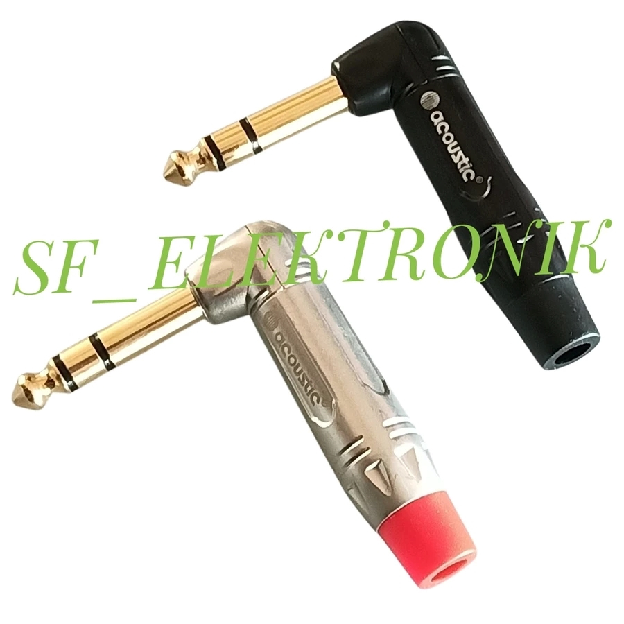 Jack Jek Mic Akai Stereo Bengkok L Merk Acoustic 6.5mm