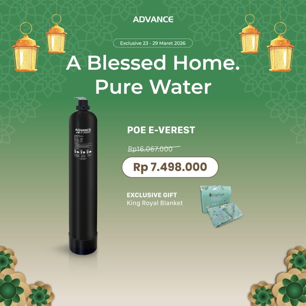 Penjernih air advance poe everest |filter pembersih air menghilangkan bau dan air keruh