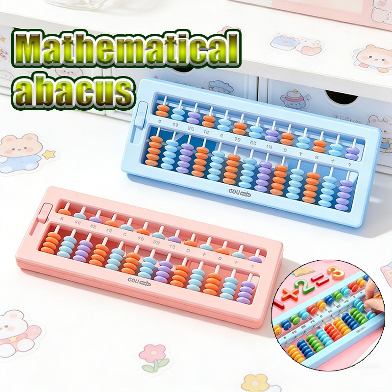 [5/7Beads]Sempoa Plastik Mainan Abakus Cina Abacus Aritmatika Soroban untuk Anak-Anak-Abakus Matemat