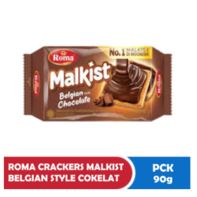 biskuit malkist roma belgian coklat 1 dus isi 30pcs (90gr)
