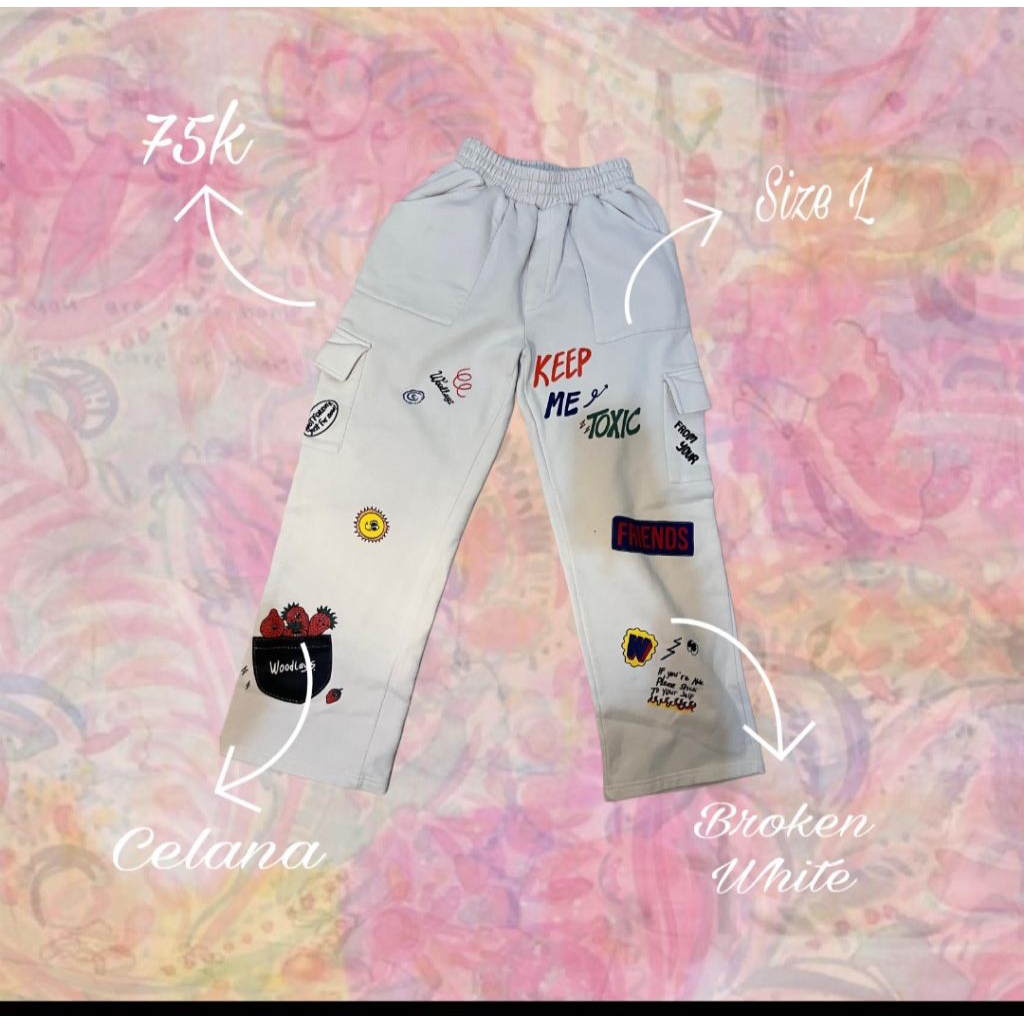fleece pants toxic white