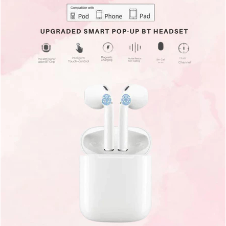 Headset Bluetooth Smart Bluetooth Headset Wireless Headset EARPHONE i12 TWS Headset Bluetooth