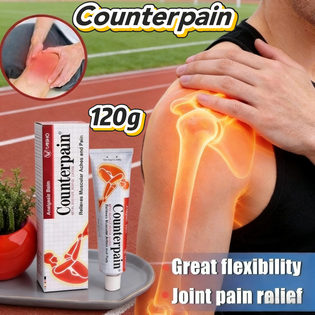 *ORI & EXP2028* Counterpain Cream 120gr Thailand Hot Cream Krim Analgesic Balm Meringankan Nyeri / E