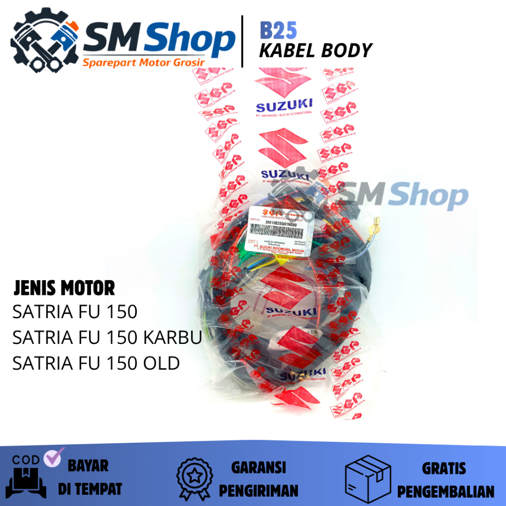 B25 KABEL BODY SET SATRIA FU 150 / SATRIA FU LAMA / SATRIA FU 150 KARBU / KABEL SOKET BODI / BODY
