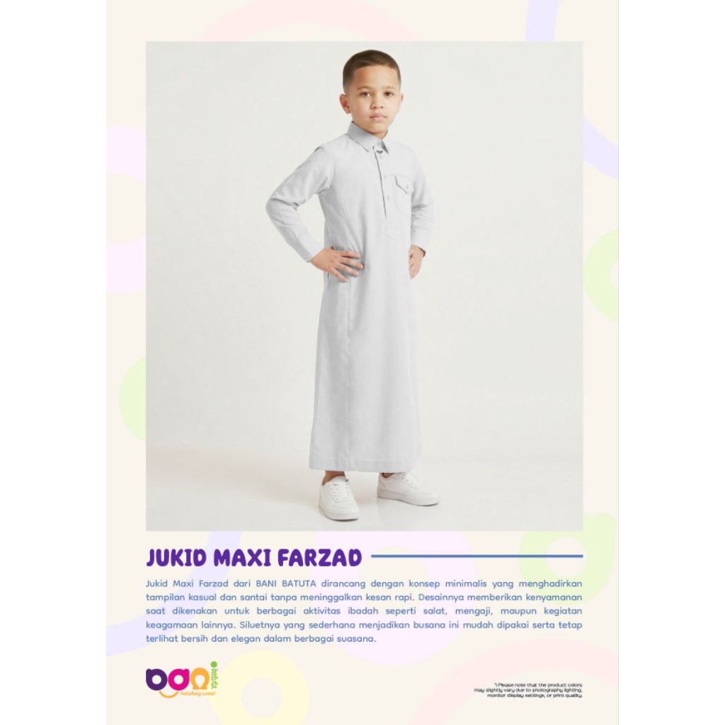 Rabbani - Jukid Maxi Farzad / Jubah Kids Rabbani Ori