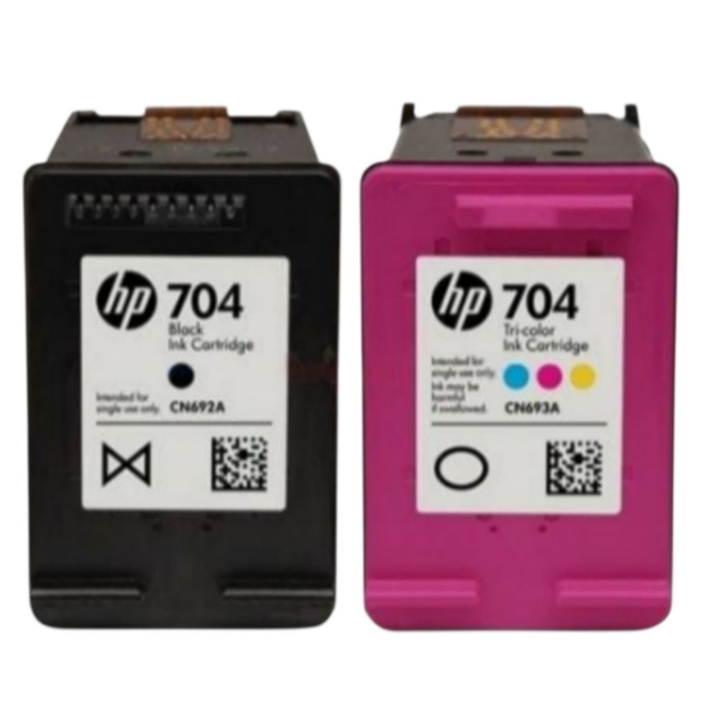 PAKETAN CARTRIDGE HP 704 BLACK & COLOR KOSONGAN BEKAS DARI ORIGINAL FOR Printer HP Deskjet Ink Advan