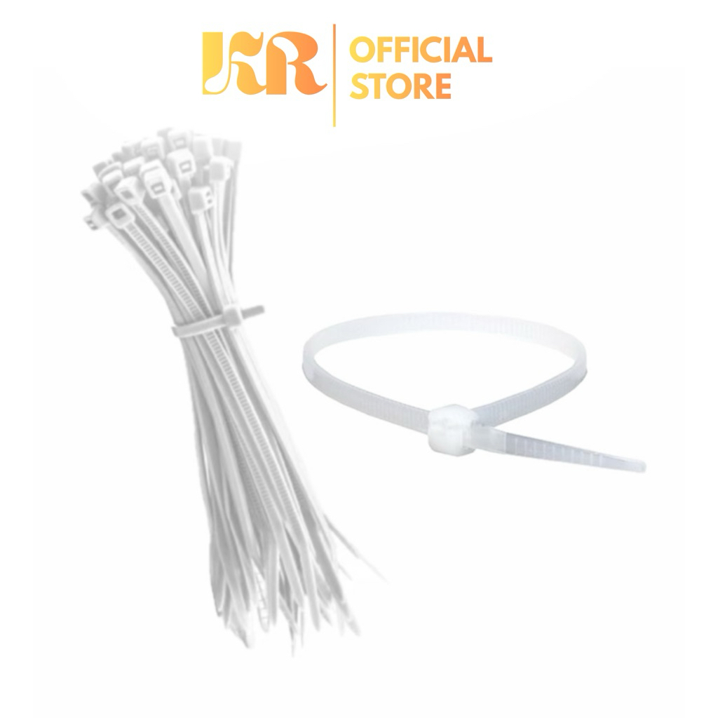 KR OFFCIAL (Isi 10 Cable Ties) Cable Ties Kabel Ties plastik Pengikat Loop Tag Lock Hangtag Log Pin 