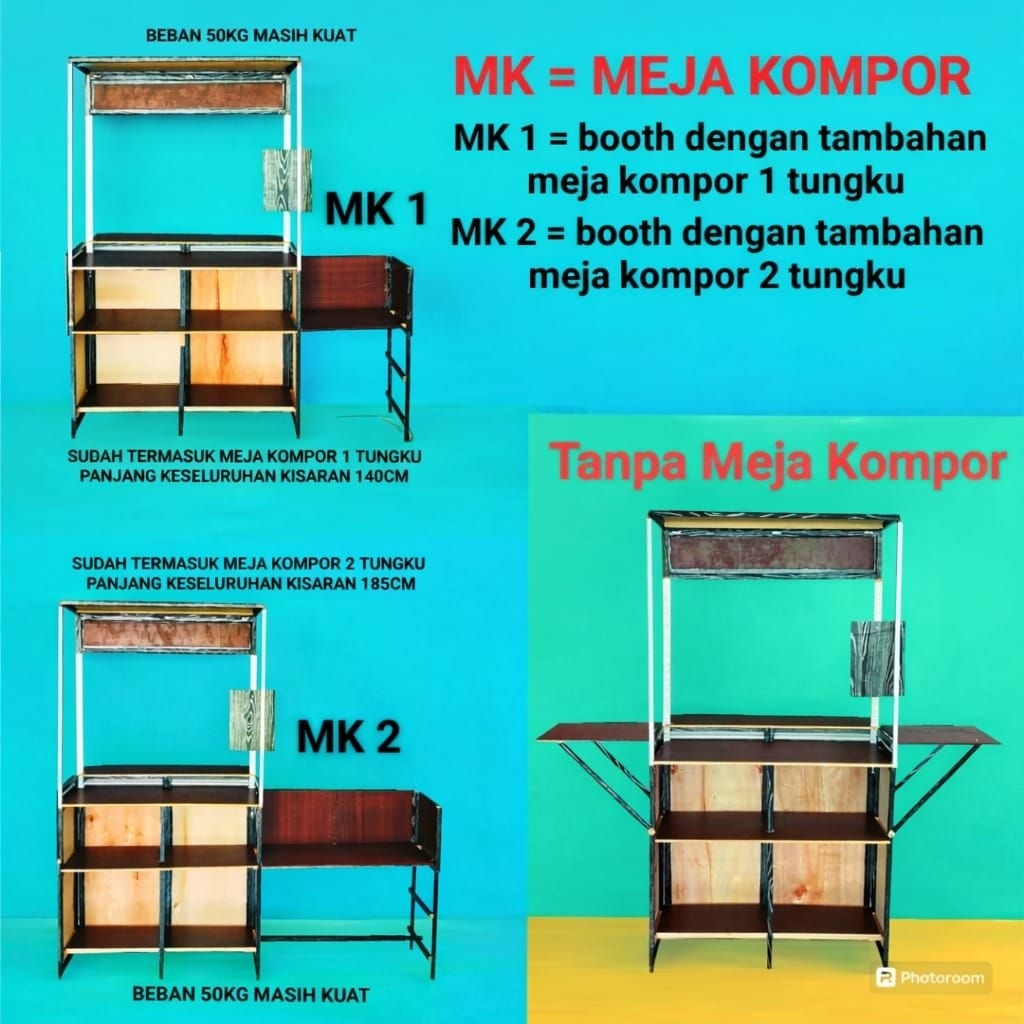 booth portable / gerobak lipat/meja lipat/stand jualan/meja dagang
