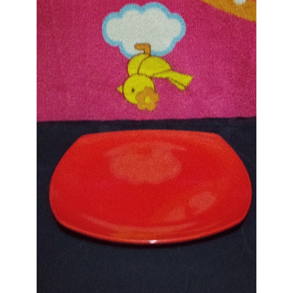 piring melamin warna hijau merah ornage bahan melamin