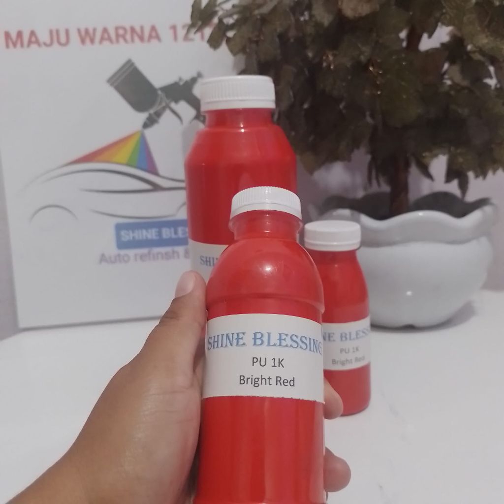 Cat PU bright red/red ferari merah terang/cat motor/cat mobil