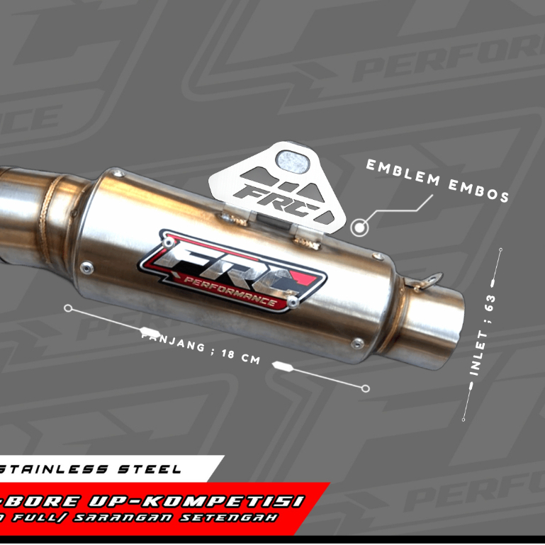 Silincer Knalpot Selenser Only / Silincer FRC Performance Type: FR2 - Original By FRC Performance