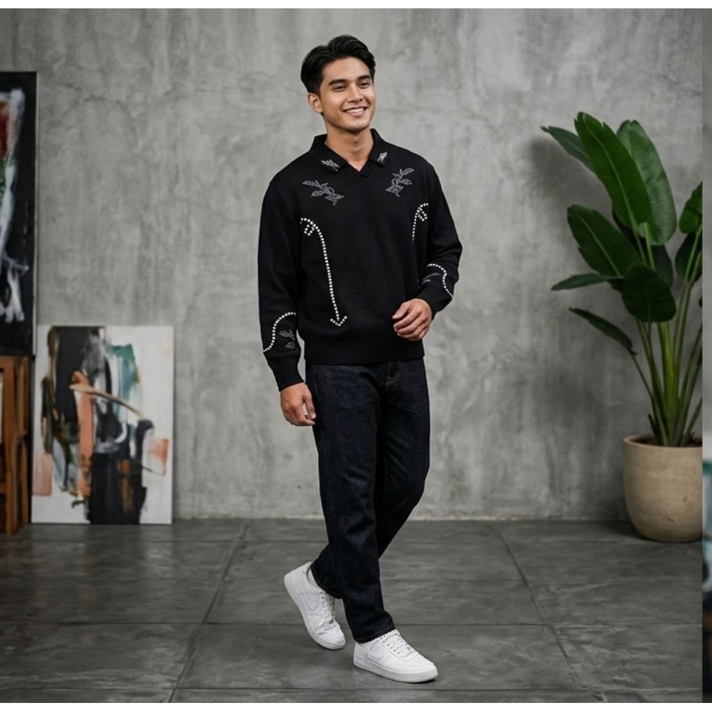 THANKSINSOMNIA ART KNITWEAR – BLACK