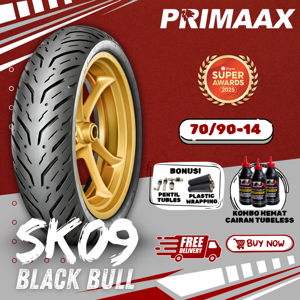 [READY COD] BAN PRIMAAX SK09 RING 14 ( 70/90-14 ) MOTOR MATIC BEAT STREET DELUXE MIO M3 J VARIO FINO