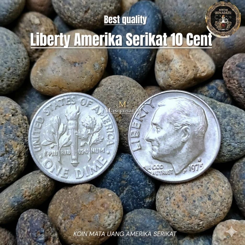 Koleksi Koin 1975 United States Dime Liberty (sepuluh sen Amerika Serikat)