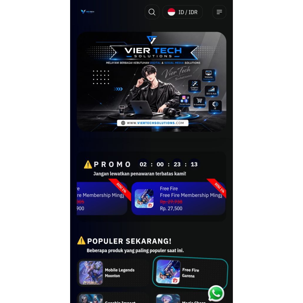 sourcecode website topup game 2026