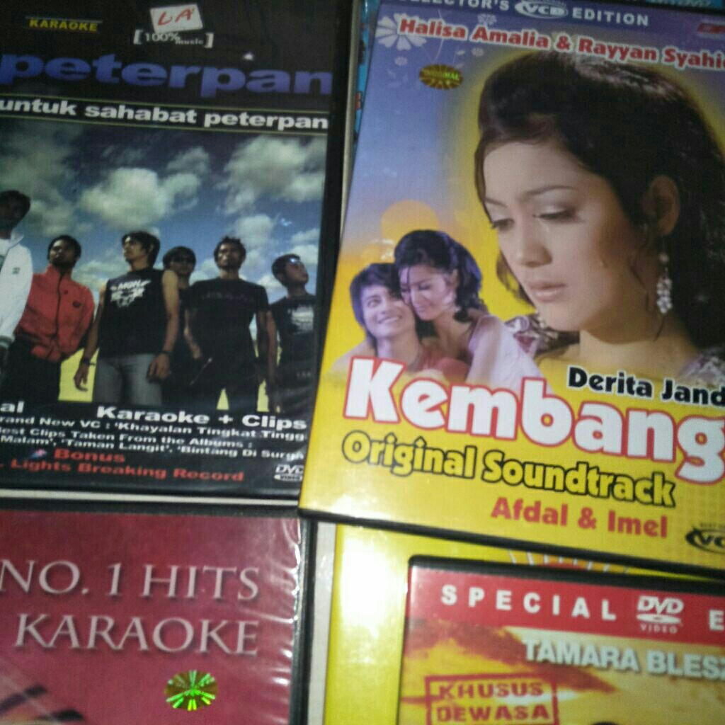 [PAKET E1] VCD KARAOKE GENTA DANGDUT JANDA KEMBANG, KUPU MALAM, DRIVE, NO 1 HITS KARAOKE BAND, PETER