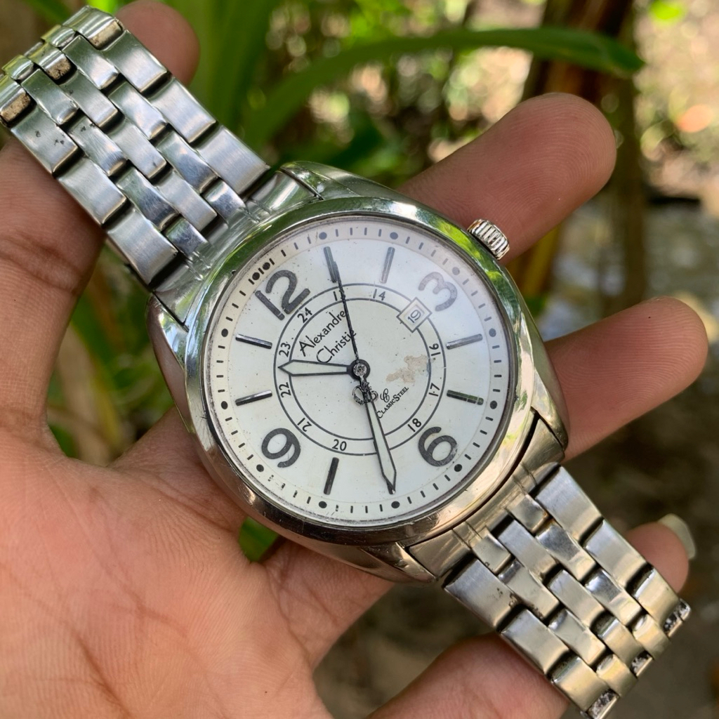 JAM TANGAN SECOND PRIA COWOK RANTAI AC NORMAL