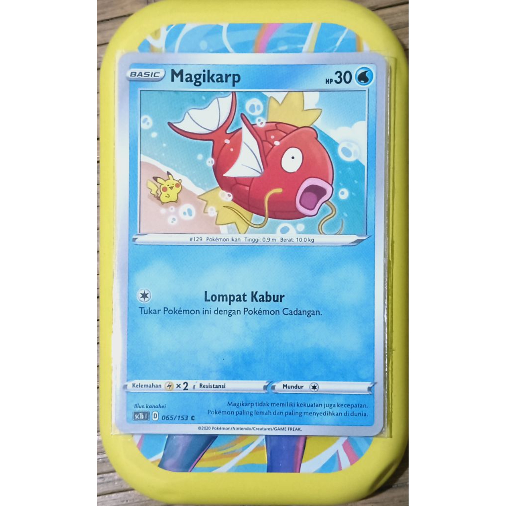 Magikarp kartu Pokemon Pikachu Lompat Kabur sc1b 065/153