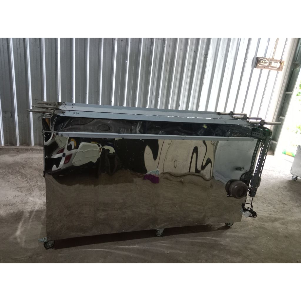 MESIN AYAM GULING KAPASITAS 30 EKOR AYAM UTUH, SIAP USAHA TINGGAL PAKAI  FREE PACKING KAYU