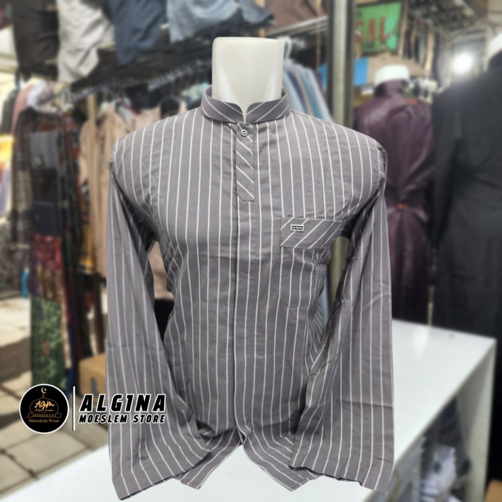 Koko Al Wafa Salur Lengan Panjang Manset | Baju Muslim Lengan Panjang Al Wafa Platinum Exclusive