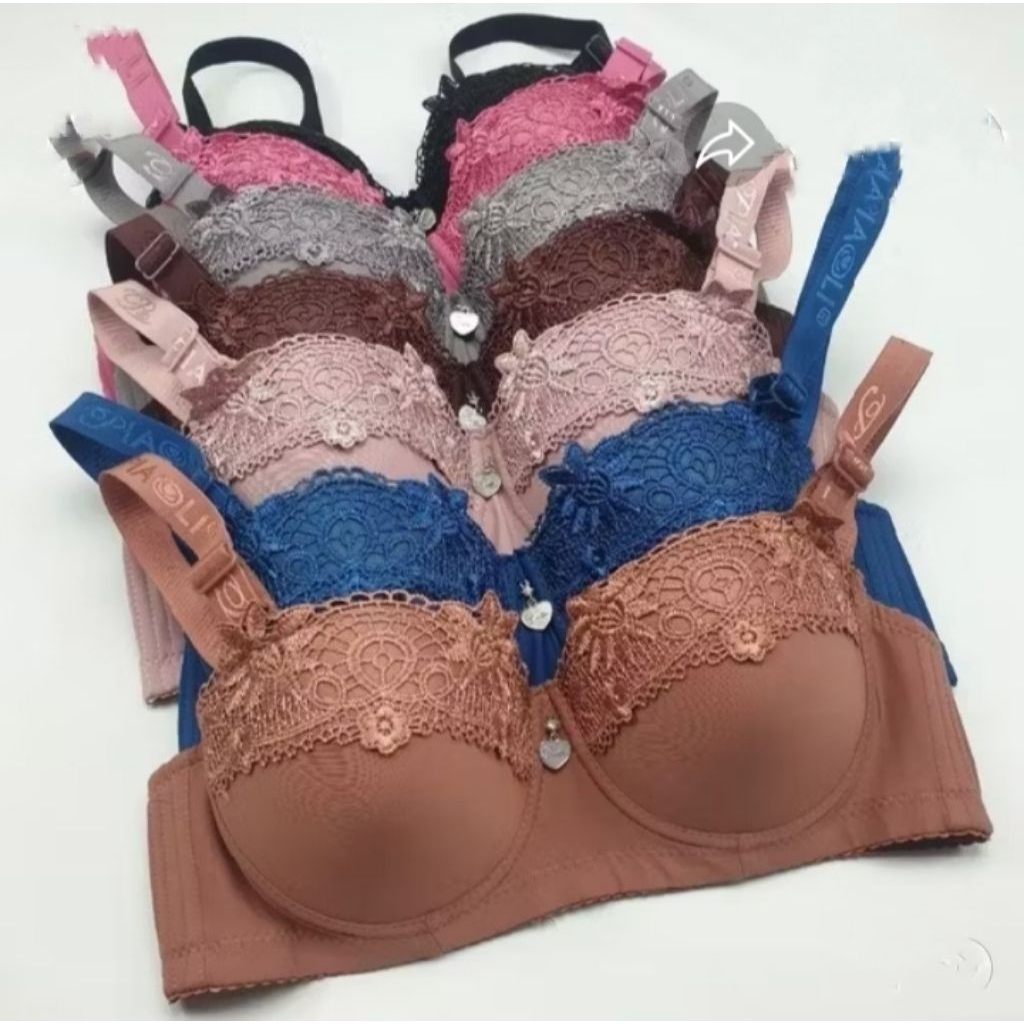 BRA KAWAT CUP B  8813 KANCING 3 BRA PUSH UP CUP SETENGAH