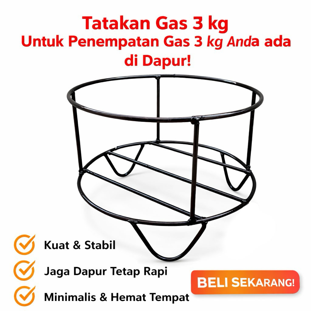 TATAKAN GAS 3 KG || TATAKAN GAS MELON || TATAKAN GAS HIJAU BESI KOKOH || standing pot