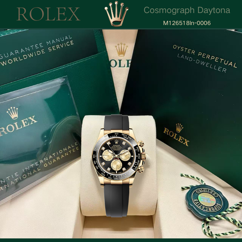 (100% ASLI Rolex)Rolex Jam Tangan Pria Cosmograph Daytona series M126518LN-0006 Automatic Otomatis J