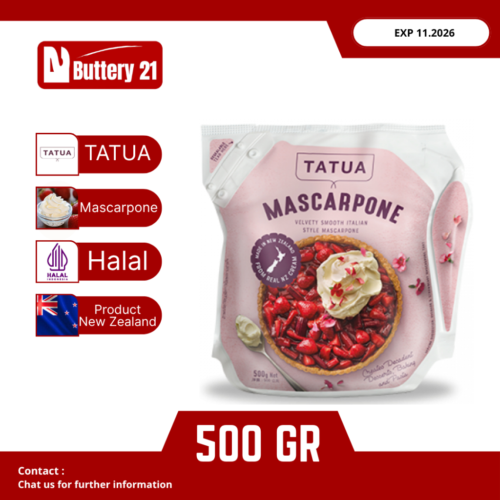 TATUA MASCARPONE 500 GR/TATUA MASCARPONE CREAM CHEESE/MASCARPONE KEJU KRIME/WHIP