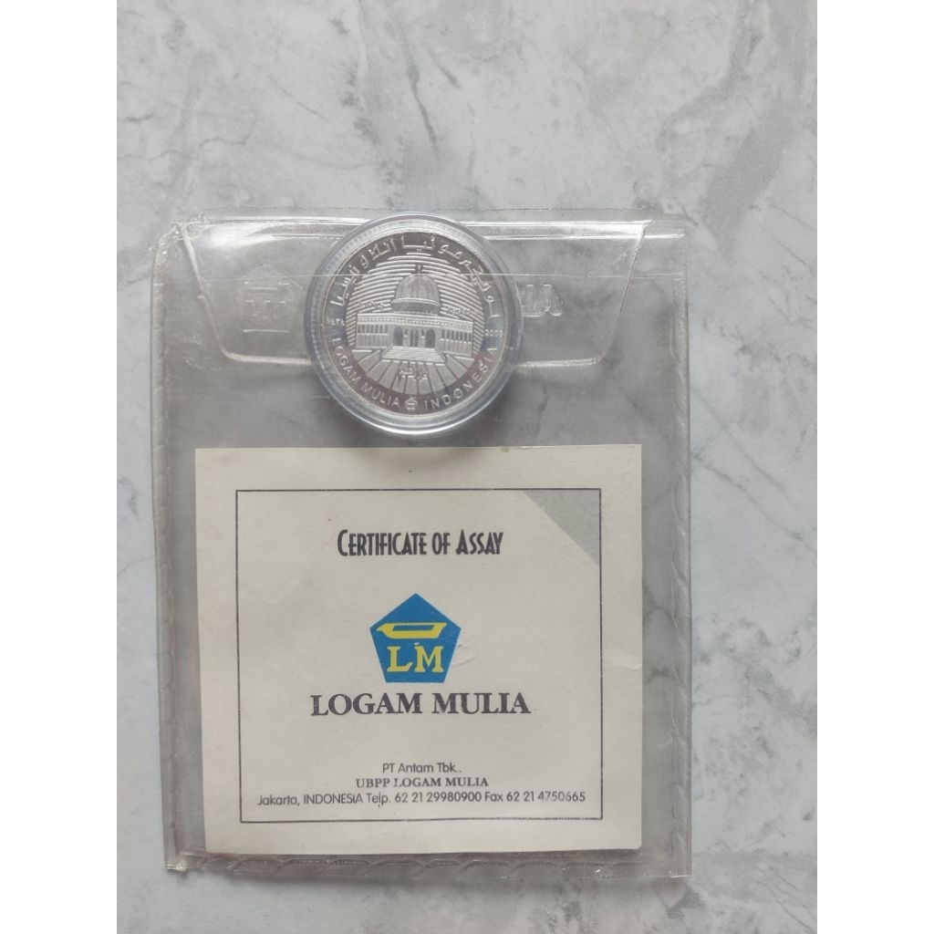 Koin 1 Dirham Logam Mulia Perak Antam