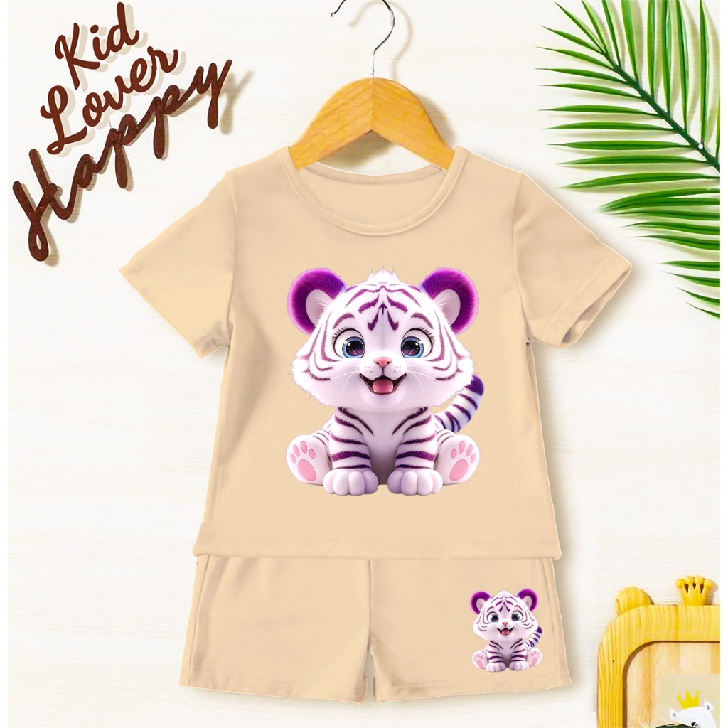 Baju setelan anak harimau imut / baju harimau imut anak anak