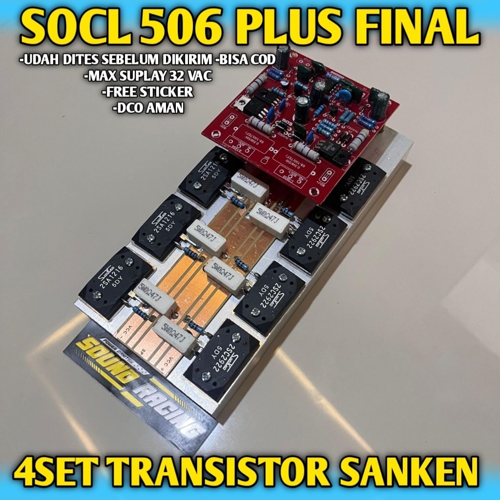 KIT SOCL 506 PLUS FINAL SANKEN 4SET POWER AMPLIFIER