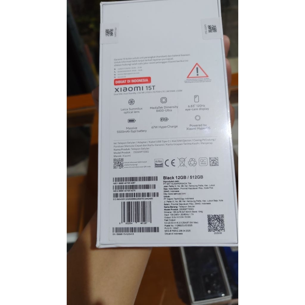 Xiaomi 15T 12/512 second