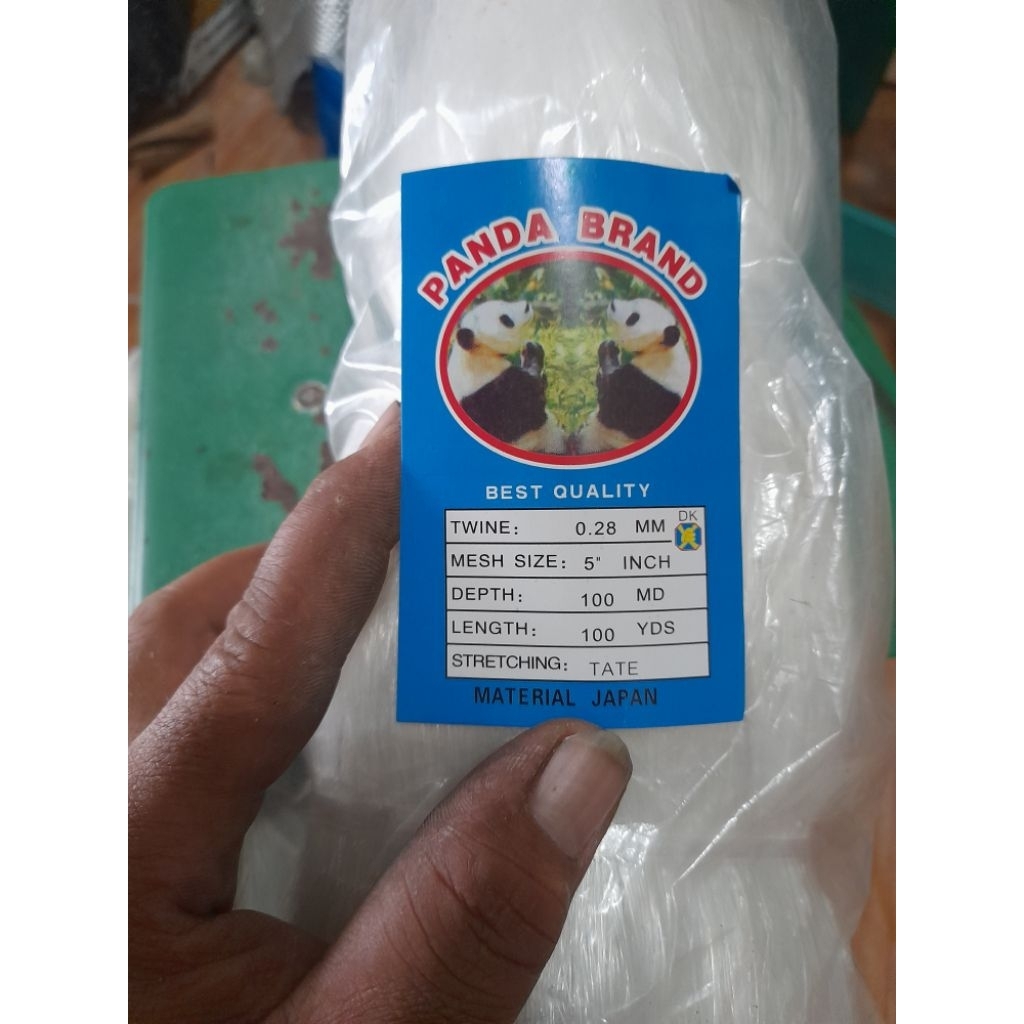 jaring ikan 0.28 100x100 TATE (MATA MELINTANG) panda /kepiting