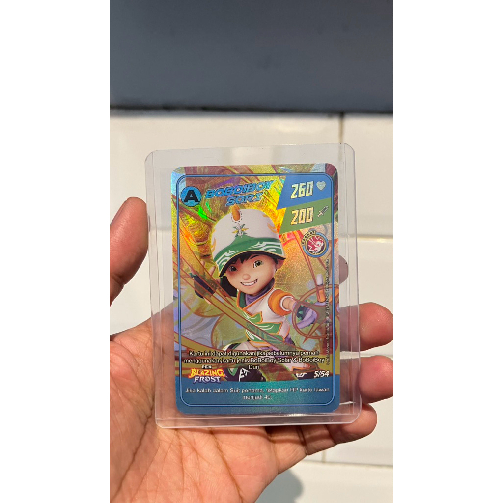 Kartu Boboiboy || Boboiboy Sori || Pek Blazing Frost