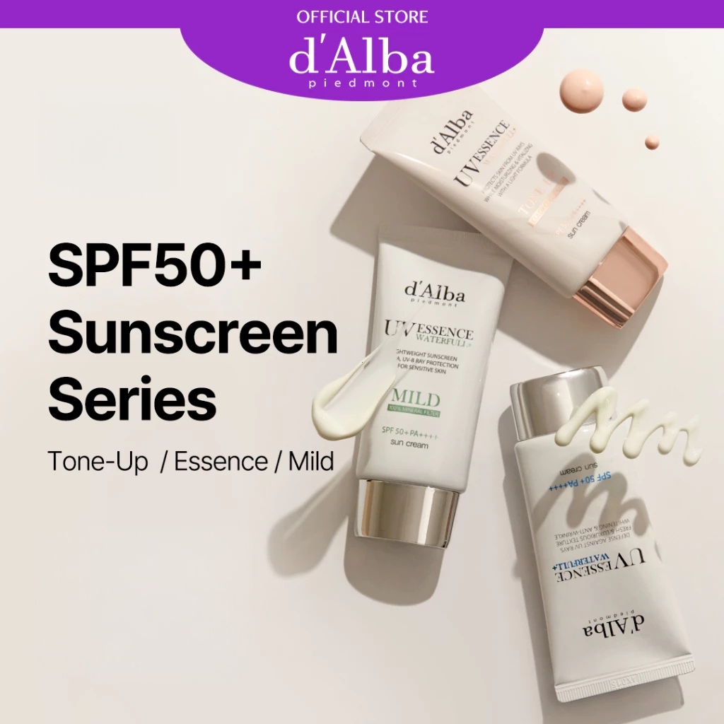 d‘Alba Waterfull Essence Sun Cream+d'Alba Waterfull Mild Sunscreen+d'Alba Waterfull Tone Up Sun Crea