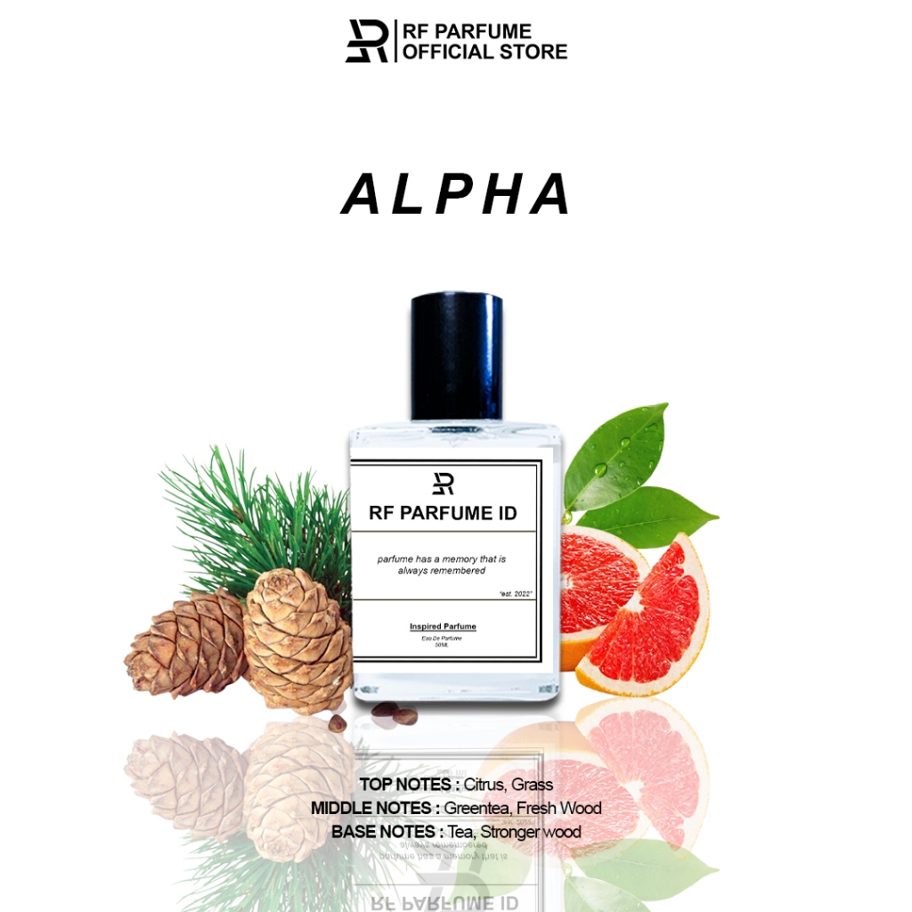 Parfume Pria HMNS ALPHA Wangi Segar Mewah Dan Elegan Tahan Lama Inspired Parfume By RF PARFUME ID