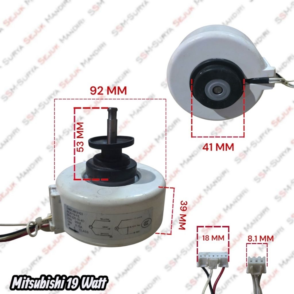 Dinamo Fan Motor Indoor Ac Mitsubishi 19 Watt Dinamo Blower Indoor