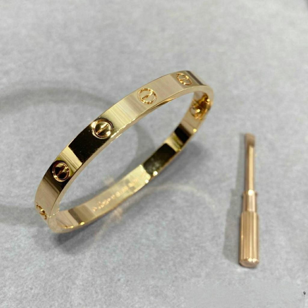 Gelang Obeng Emboss 750 Mirror Gelang Emas Wanita Gelang Perak Silver Wanita Gelang Rosegold Wanita