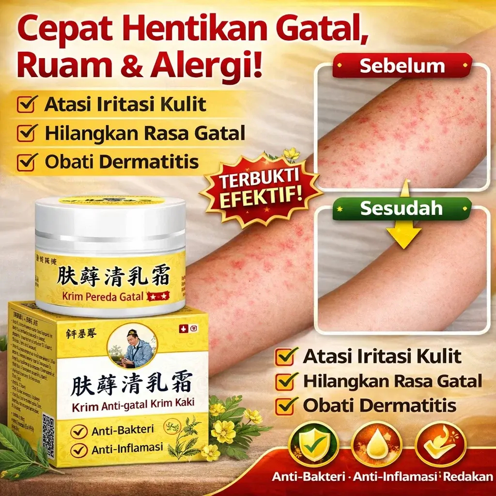 Krim Pereda Gatal | Krim Herbal Pereda Gatal | Krim Kaki Atlet | Perawatan Gatal/Kaki Atlet