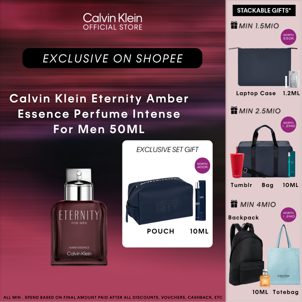 Calvin Klein Eternity Amber Essence Perfume Intense For Men - Parfum Pria Fragrance Minyak Wangi Tah