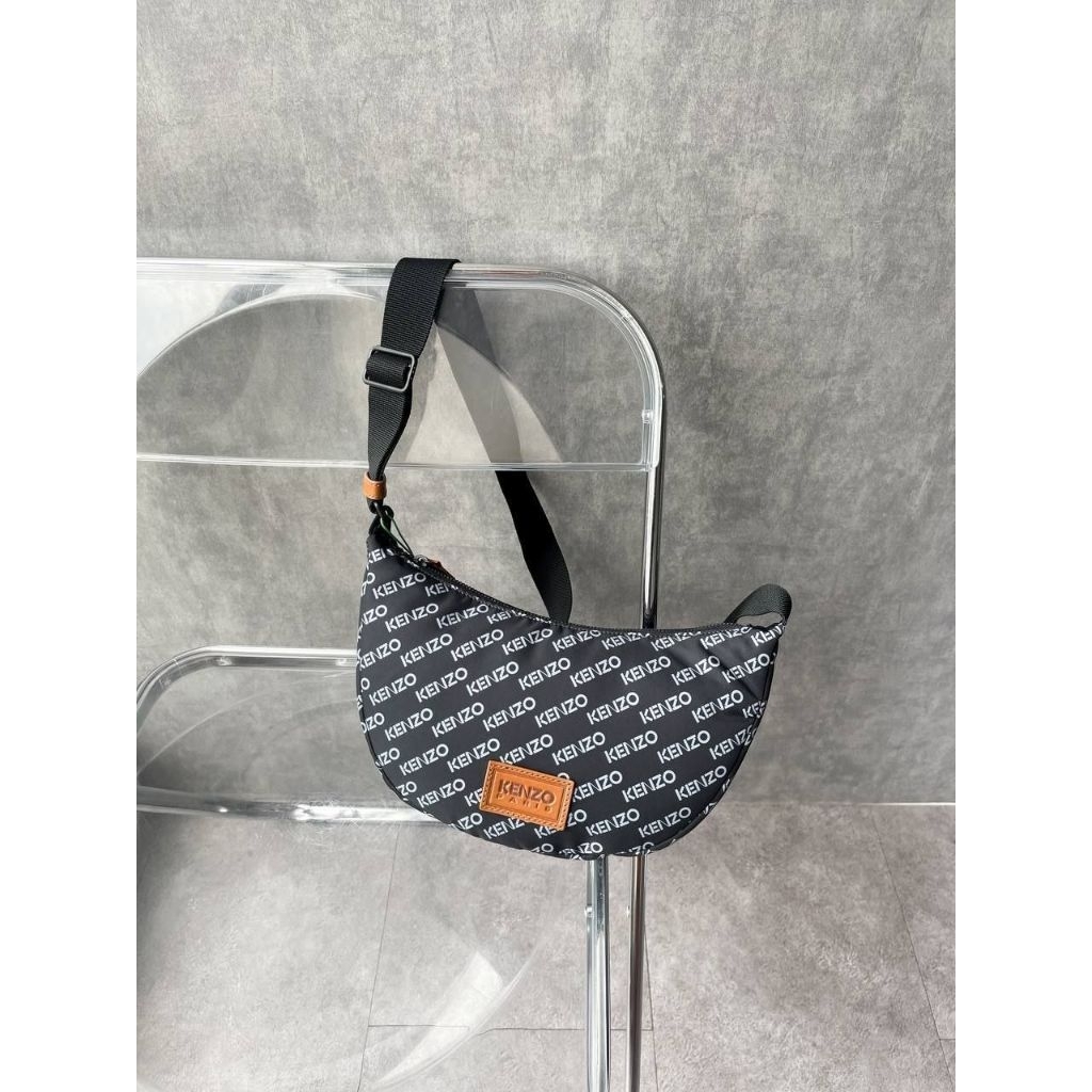 Kenzo Sport Monogram Shoulder Bag in Black