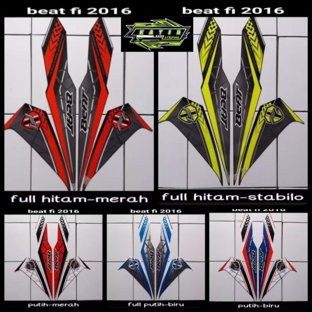 STRIPING BEAT FI 2016 LENGKAP FULLSET ORIGINAL LOOK - STIKER BEAT FI 2016 LENGKAP FULL BODY