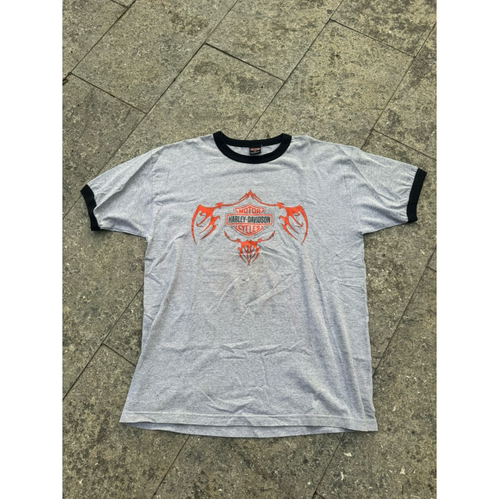 Vintage Ringer Tee Harley Davidson 1999
