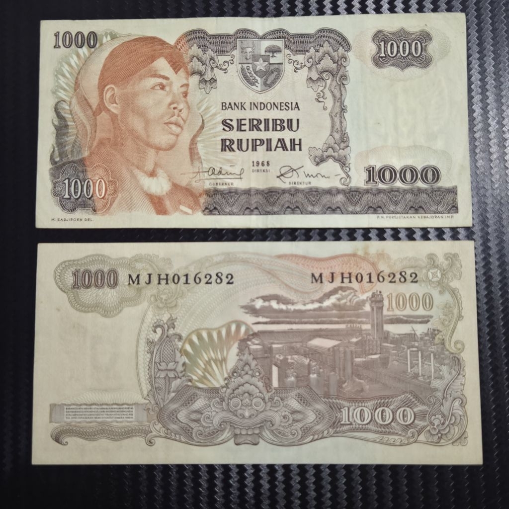 Uang Kuno 1000 Rupiah Sudirman 1968 Asli Indonesia Koleksi Uang Lama Langka