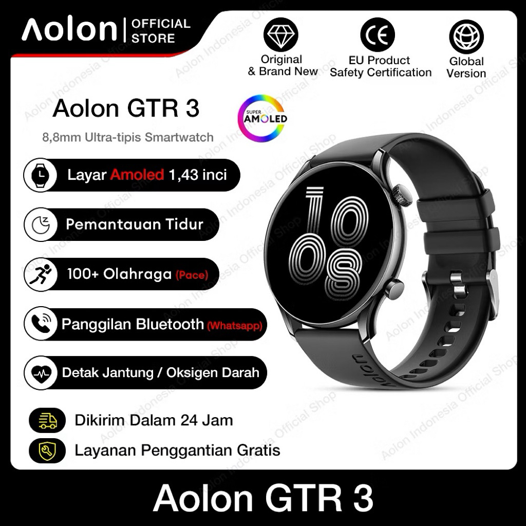 NEW - Aolon GTR 3 Smartwatch (NEW OPEN BOX)