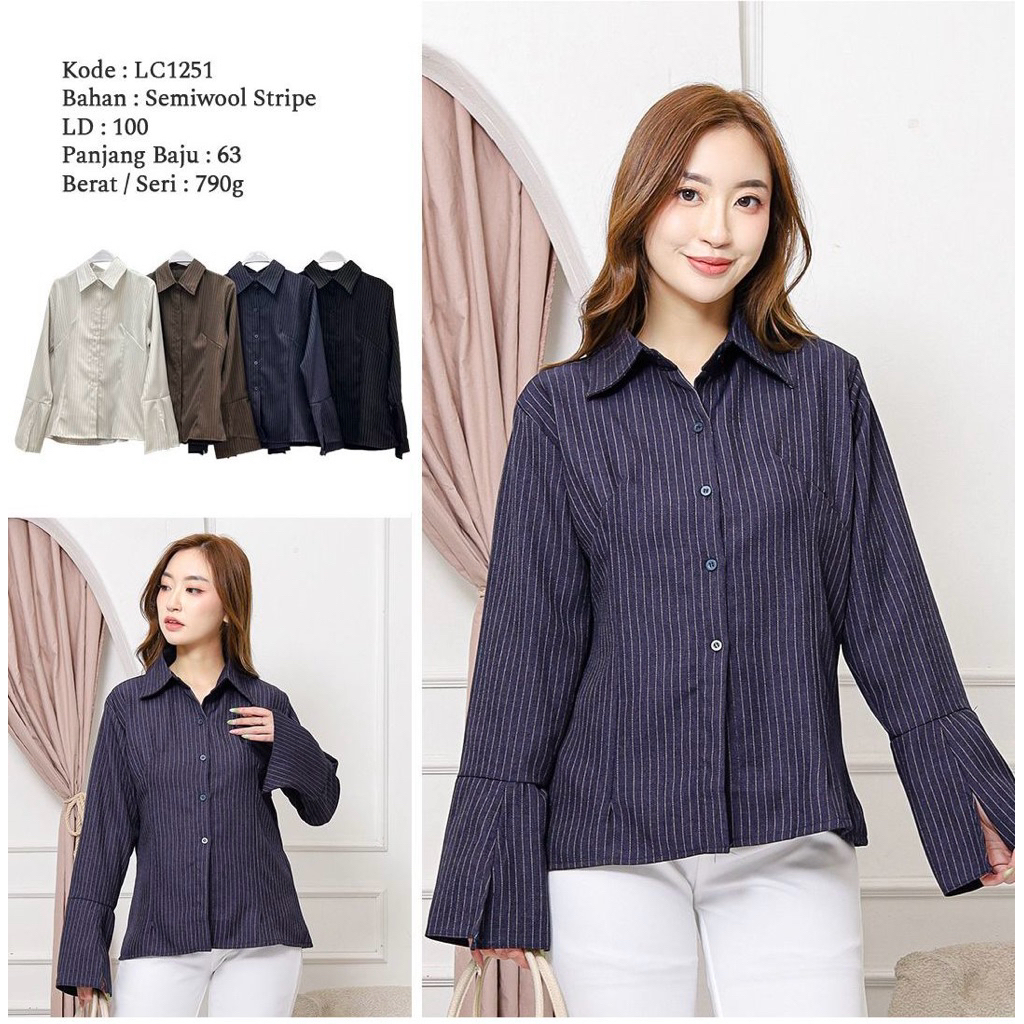 Kemeja Semiwool Stripe LC1251