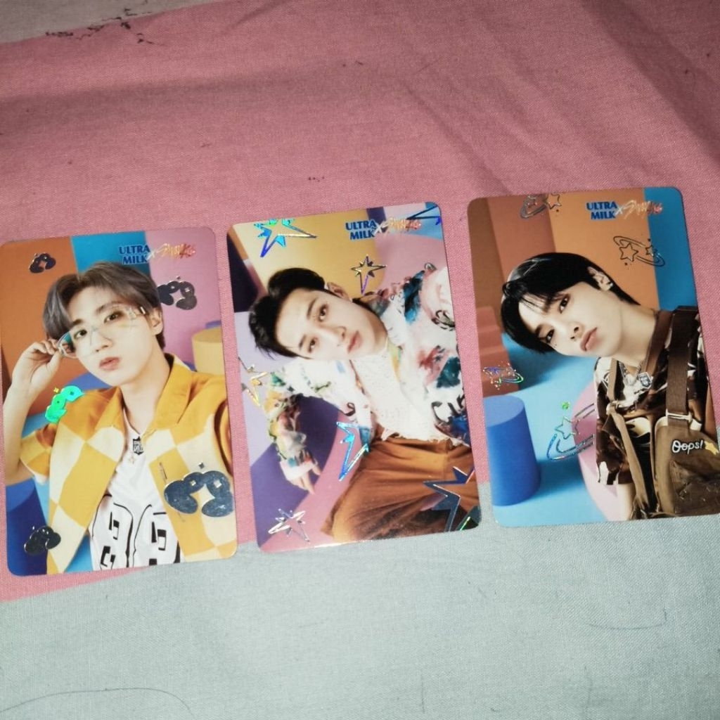 [1 SET] STRAY KIDS SKZ NO EASY ULTRA MILK PHOTOCARD HOLOGRAM PC OFFICIAL BANGCHAN HAN I.N READY SIAP