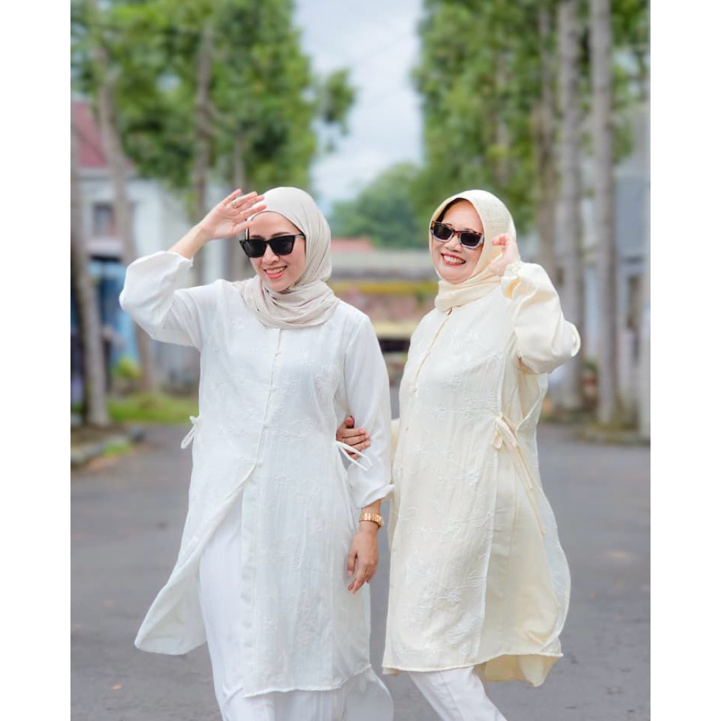 KALISA TUNIK | Denandra| tunik raya mewah bahan pappersilk kekinian full furing